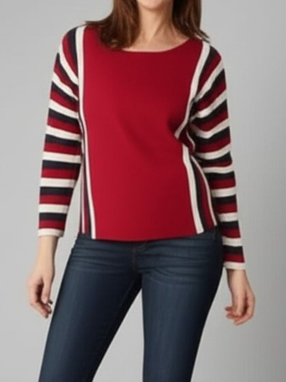 NWT Spense Color-Block Raglan Sweater  Size Small